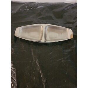 Alessi Stainless Steel Two Compartment Tray 14 " MCM